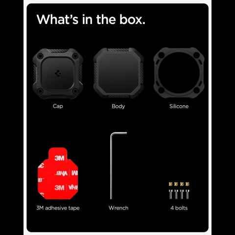 Etui Spigen Tough Armor na AirTag 1 / 2 - czarne