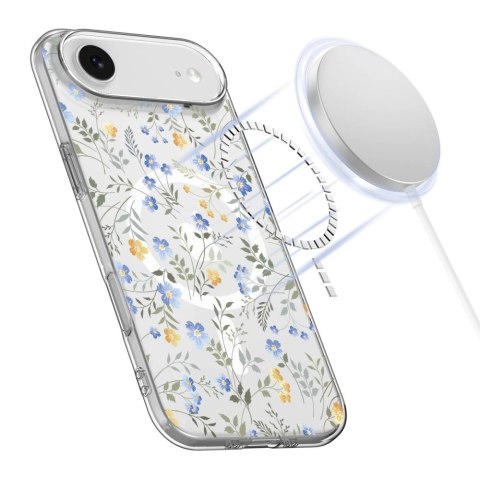 Etui Tech-Protect FlexAir MagSafe na iPhone 17 Air - stokrotki z liśćmi