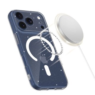Etui Tech-Protect FlexAir MagSafe na iPhone 17 Pro Max - przezroczysto-brokatowe