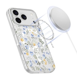 Etui Tech-Protect FlexAir MagSafe na iPhone 17 Pro Max- stokrotki z liśćmi