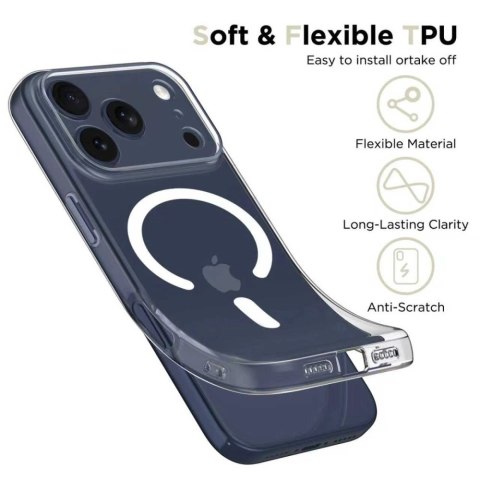 Etui Tech-Protect FlexAir MagSafe na iPhone 17 Pro - przezroczyste
