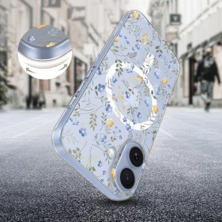 Etui Tech-Protect FlexAir MagSafe na iPhone 17- stokrotki z liśćmi