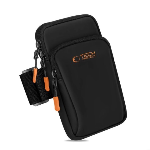 Etui Tech-Protect M7 Universal Sport Armband - czarno-pomarańczowa