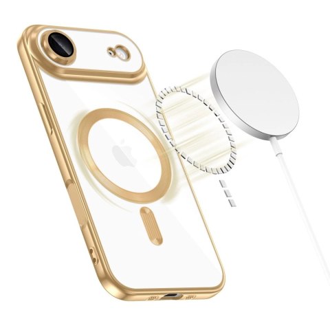 Etui Tech-Protect MagFlex MagSafe na iPhone 17 Air - przezroczysto-złote