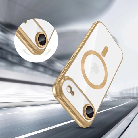 Etui Tech-Protect MagFlex MagSafe na iPhone 17 Air - przezroczysto-złote