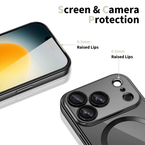 Etui Tech-Protect MagFlex MagSafe na iPhone 17 - przezroczysto-czarne