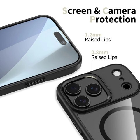Etui Tech-Protect MagMat MagSafe na iPhone 17 Pro - przezroczysto-czarne