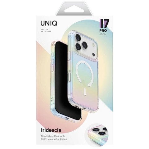 Etui UNIQ Iridescia Magclick Charging do iPhone 17 Pro - wielokolorowe