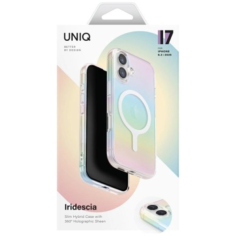 Etui UNIQ Iridescia Magclick Charging do iPhone 17 - wielokolorowe