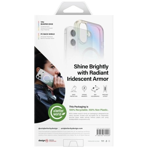 Etui UNIQ Iridescia Magclick Charging do iPhone 17 - wielokolorowe