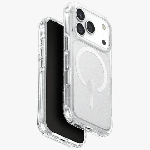 Etui UNIQ LifePro Xtreme Magclick Charging do iPhone 17 Pro - przezroczysty-brokat