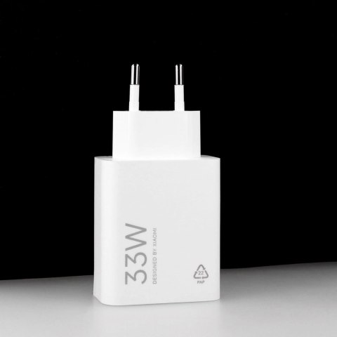Ładowarka sieciowa Xiaomi MDY-16-EF 1xUSB-A 33W z kablem USB-C 3A - biała