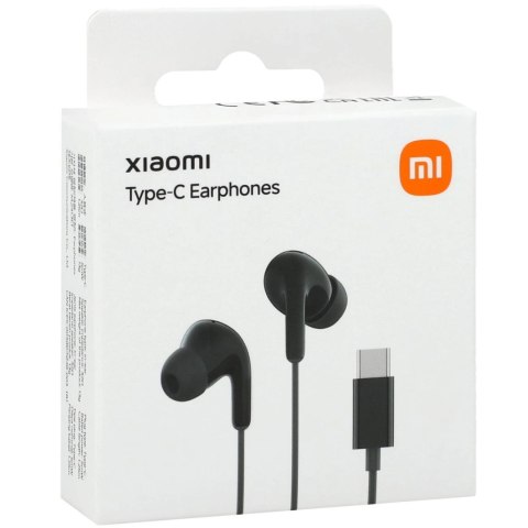 Słuchawki przewodowe Xiaomi BHR8930GL dokanałowe USB-C z pilotem - czarne