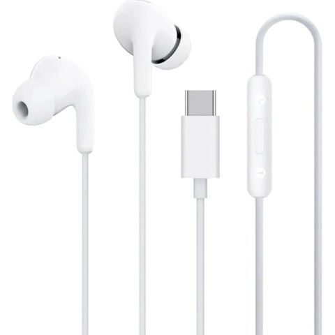 Słuchawki przewodowe Xiaomi BHR8931GL dokanałowe USB-C z pilotem - białe