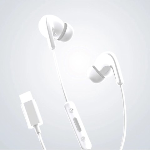 Słuchawki przewodowe Xiaomi BHR8931GL dokanałowe USB-C z pilotem - białe