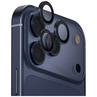 Szkło na obiektyw aparatu UNIQ Optix Aluminium Camera Lens Protector do iPhone 17 Pro / iPhone 17 Pro Max z aplikatorem - granat