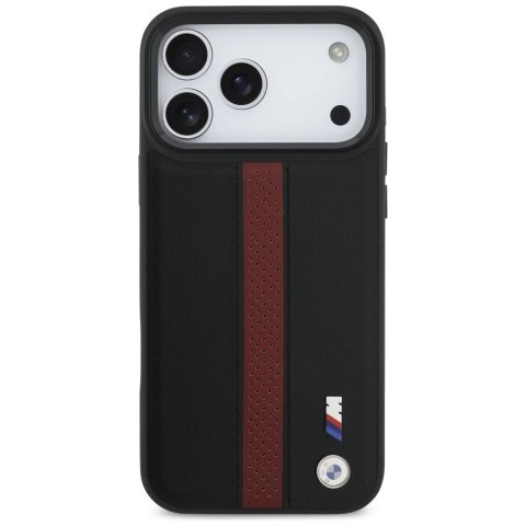 Etui BMW M Perforated Stripe Logo MagSafe na iPhone 17 Pro Max - czerwone