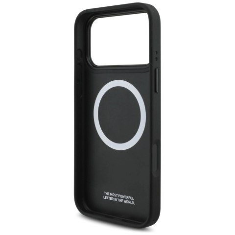 Etui BMW M Perforated Stripe Logo MagSafe na iPhone 17 Pro Max - szare