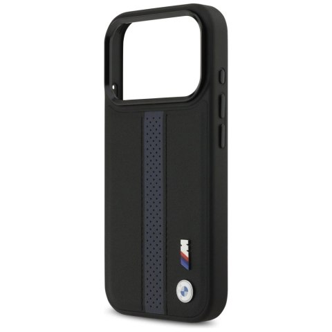 Etui BMW M Perforated Stripe Logo MagSafe na iPhone 17 Pro - niebieskie