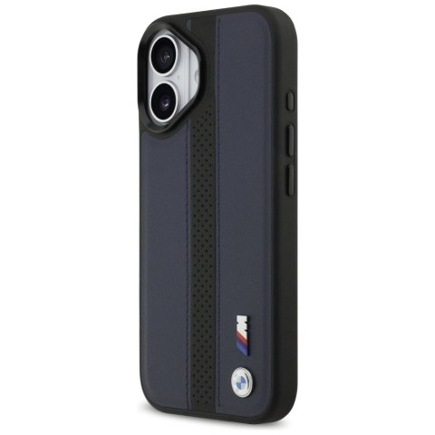 Etui BMW M Perforated Stripe Logo MagSafe na iPhone 17 - granatowe