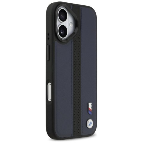 Etui BMW M Perforated Stripe Logo MagSafe na iPhone 17 - granatowe
