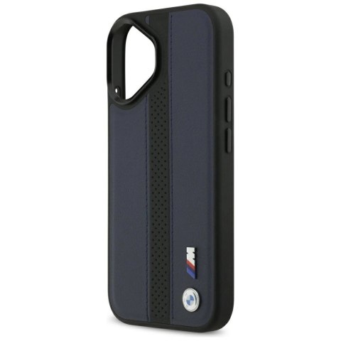 Etui BMW M Perforated Stripe Logo MagSafe na iPhone 17 - granatowe
