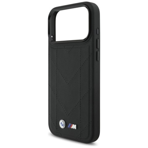 Etui BMW M Quilted Logo MagSafe na iPhone 17 Pro Max - czarne
