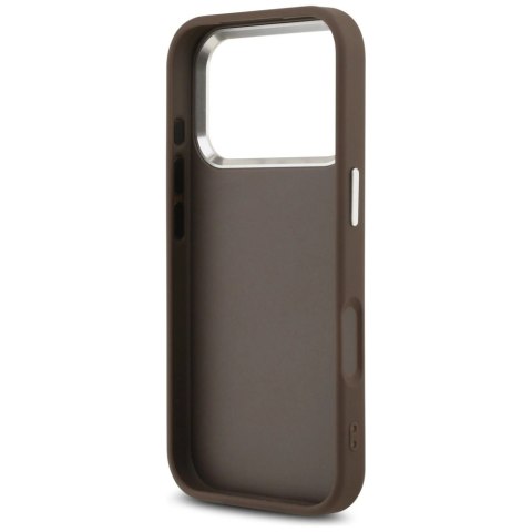 Etui Guess 4G Big 4G Classic Logo na iPhone 17 Pro brązowy - srebrne