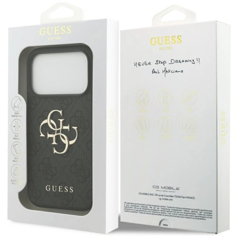 Etui Guess 4G Big Logo do iPhone 17 Pro - czarne