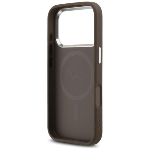 Etui Guess 4G Classic Logo MagSafe na iPhone 17 Pro Max - brązowe