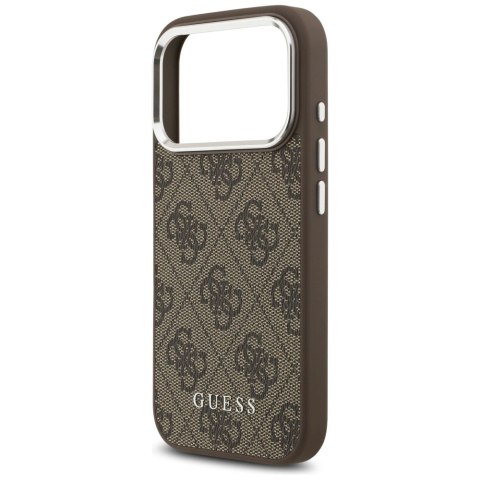 Etui Guess 4G Classic Logo MagSafe na iPhone 17 Pro - brązowe