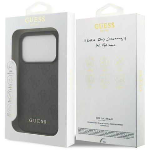 Etui Guess 4G Classic na iPhone 17 Pro - czarne