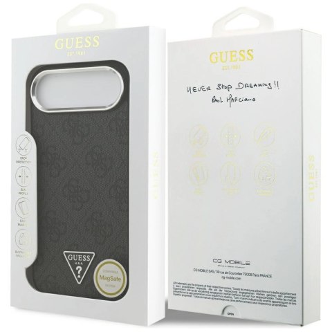 Etui Guess 4G Triangle Logo MagSafe na iPhone 17 Air - czarne