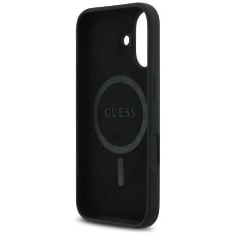 Etui Guess Silicone Triangle Logo MagSafe do iPhone 17 - czarne