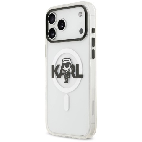 Etui Karl Lagerfeld IML Karl Sketch Logo MagSafe do iPhone 17 Pro Max - przezroczyste