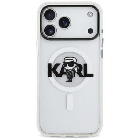 Etui Karl Lagerfeld IML Karl Sketch Logo MagSafe do iPhone 17 Pro Max - przezroczyste