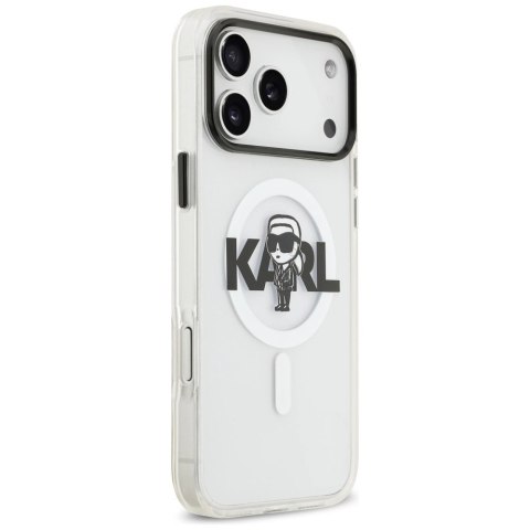 Etui Karl Lagerfeld IML Karl Sketch Logo MagSafe do iPhone 17 Pro Max - przezroczyste