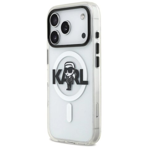 Etui Karl Lagerfeld IML Karl Sketch Logo MagSafe do iPhone 17 Pro - przezroczyste