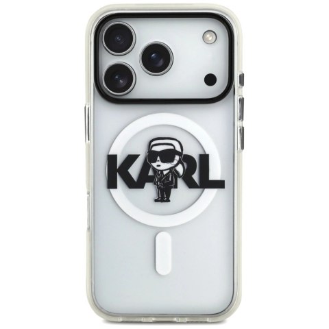 Etui Karl Lagerfeld IML Karl Sketch Logo MagSafe do iPhone 17 Pro - przezroczyste