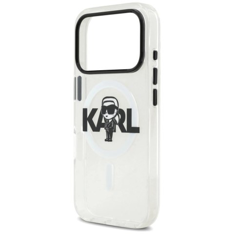 Etui Karl Lagerfeld IML Karl Sketch Logo MagSafe do iPhone 17 Pro - przezroczyste
