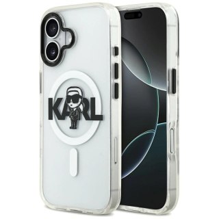Etui Karl Lagerfeld IML Karl Sketch Logo MagSafe do iPhone 17 - przezroczyste
