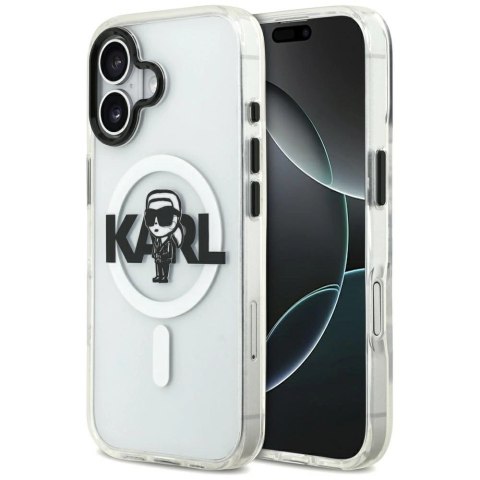 Etui Karl Lagerfeld IML Karl Sketch Logo MagSafe do iPhone 17 - przezroczyste