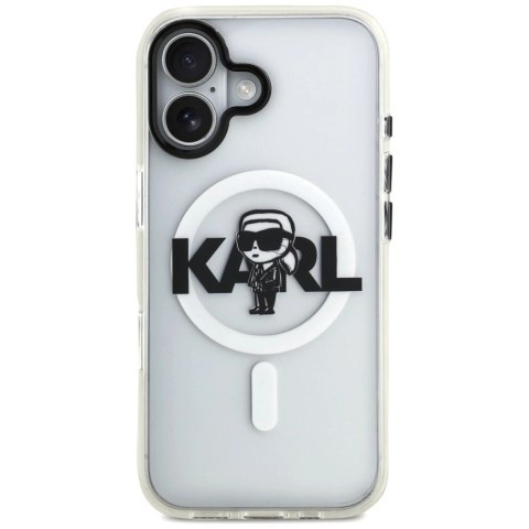 Etui Karl Lagerfeld IML Karl Sketch Logo MagSafe do iPhone 17 - przezroczyste