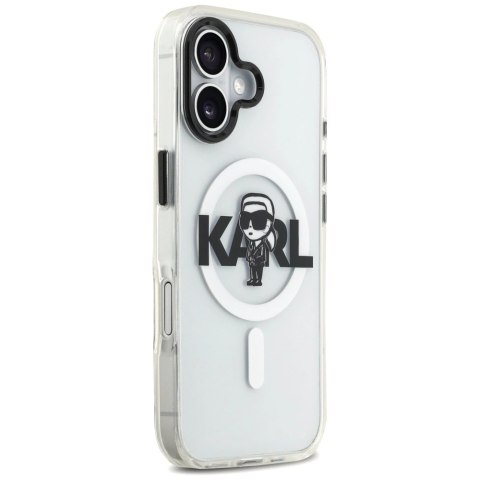 Etui Karl Lagerfeld IML Karl Sketch Logo MagSafe do iPhone 17 - przezroczyste