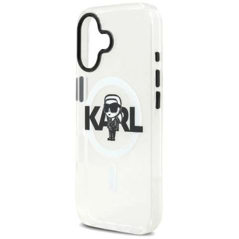 Etui Karl Lagerfeld IML Karl Sketch Logo MagSafe do iPhone 17 - przezroczyste
