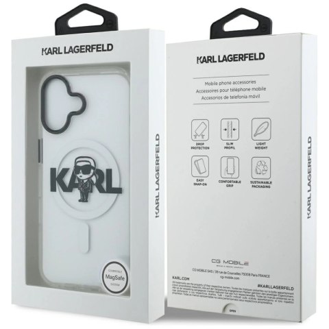 Etui Karl Lagerfeld IML Karl Sketch Logo MagSafe do iPhone 17 - przezroczyste
