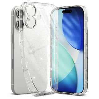 Etui Ringke Air na iPhone 17 - przezroczysto-brokatowe