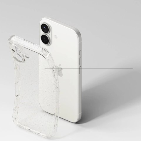 Etui Ringke Air na iPhone 17 - przezroczysto-brokatowe