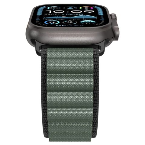 Pasek Pasek Spigen WBF1 na Apple Watch 44 / 45 / 46 / 49 mm - czarno-zielony