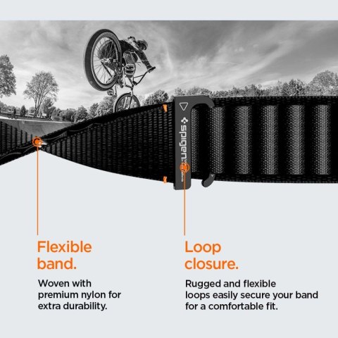 Pasek Pasek Spigen WBF1 na Apple Watch 44 / 45 / 46 / 49 mm - czarny